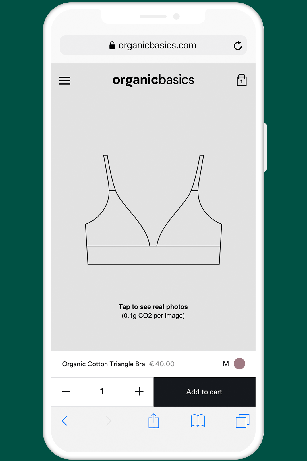 Organic Basics Low Impact Website mobile view animation